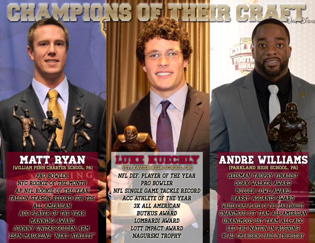 CoachWash56's tweet photo. "Champions Of Their Craft"@M_Ryan02 @LukeKuechly @drewill44 Best On The Field &amp; In The Classroom #Elite #WeAreBC http://t.co/b4dB2CPfZi