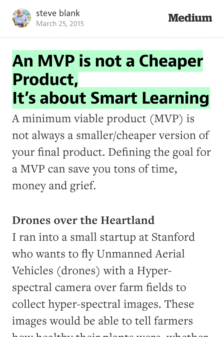 traceym75's tweet image. “An MVP is not a Cheaper Product,It’s about Smart Learning” —@sgblank medium.com/@sgblank/an-mv…