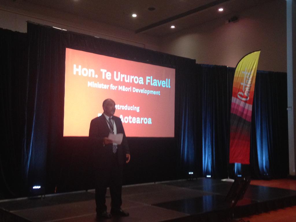 ContactEnergy's tweet photo. Minister of Māori Development @TeUruroaFlavell introduces @PatuAotearoa at #LaunchpadNZ Pitch Day http://t.co/i4YazCks8W