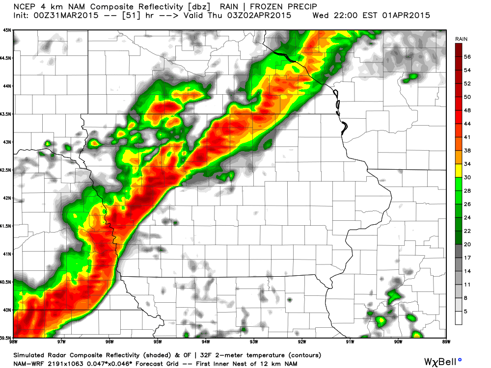 IAStormChasing's tweet photo. Strong to severe storms possible on Wednesday. http://t.co/lUn9hNxWRi #iawx http://t.co/VSAj3eDnko