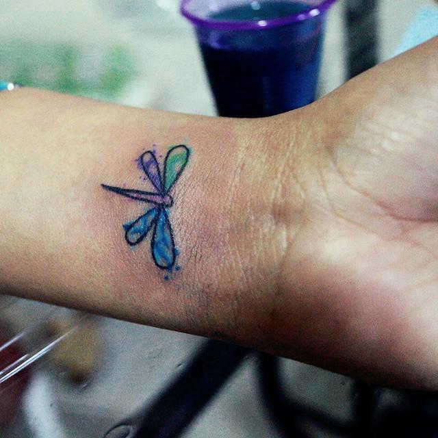 sticknpoke.com #Little #Tattoo #Watercolor... #SangreandTinta :)