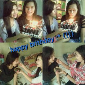 CbuandChacha's tweet photo. Happy birthday juwita syg :* ({}) http://t.co/96GajKt69r
