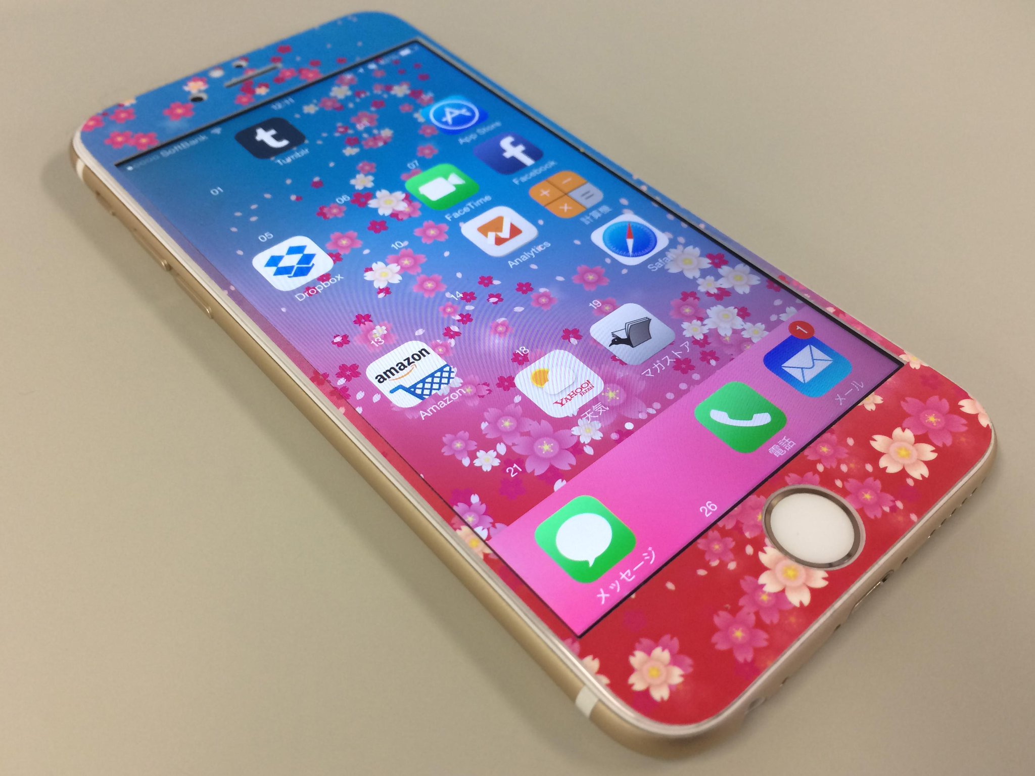 画像 壁紙とアイコンがつながるシンクロスキンで Simeji のキーボードをきせかえてみました٩ ˊᗜˋ و Iphoneスキンシールさくら柄http T C Matomehub まとめハブ
