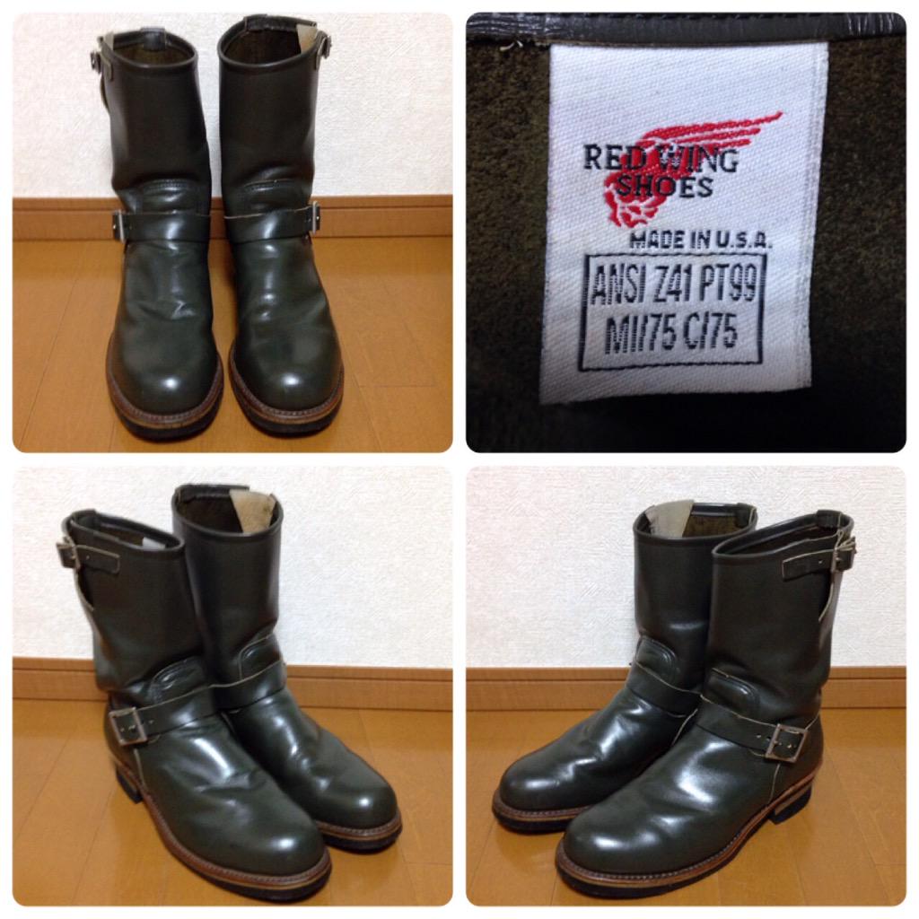 koh817's tweet photo. #redwing #engineer
#engineerboot #mossgreen
#8273 #pt99 #レッドウイング
#エンジニア #エンジニアブーツ
#モスグリーン #刺繍タグ #中古 http://t.co/KsFHdzLEjl