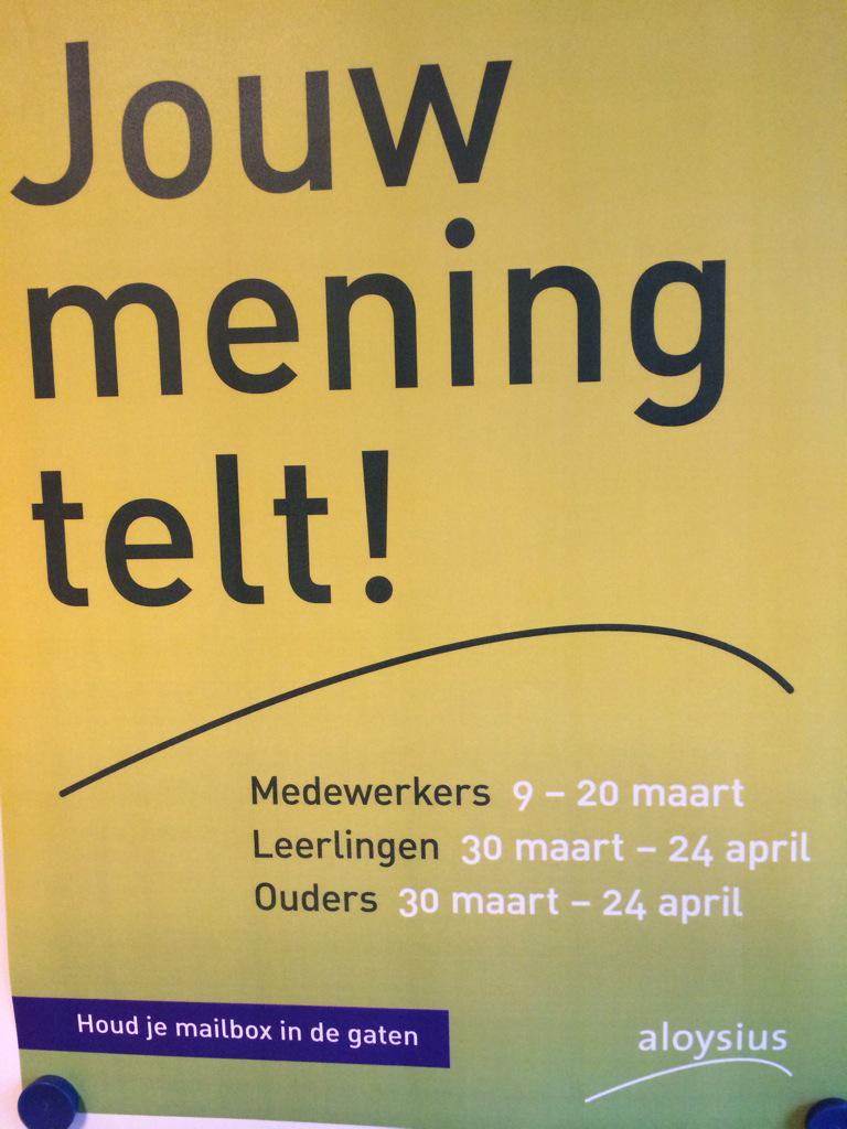 Nu is het de beurt aan de ouders en leerlingen om hun mening te geven #oudertevredenheid #leerlingentevredenheid