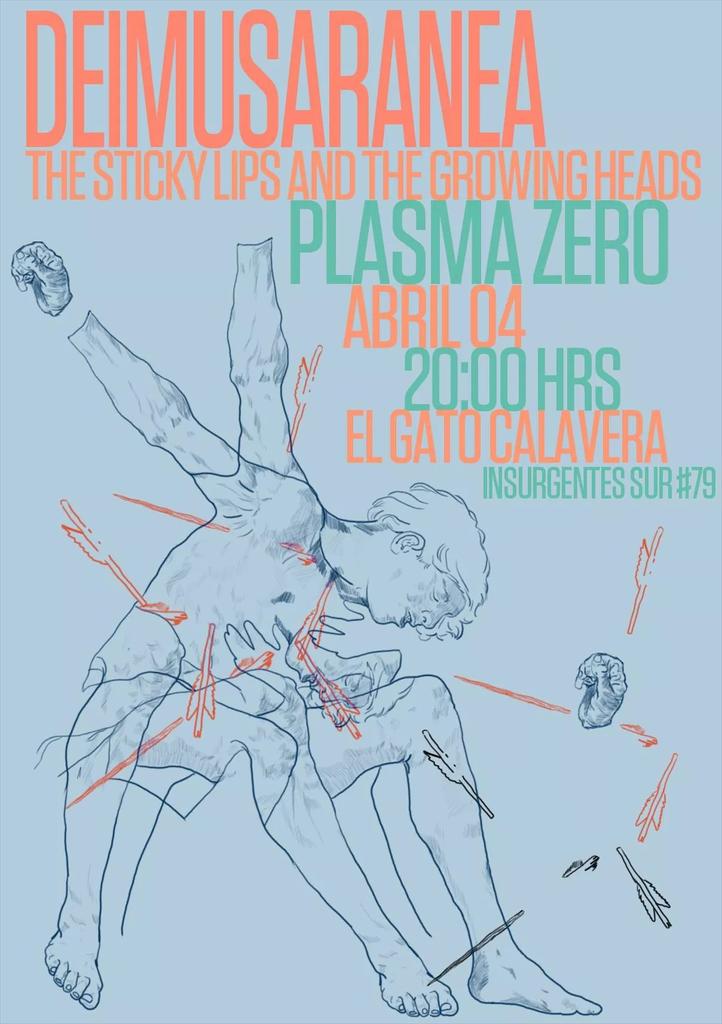 DeimusaraneaMx's tweet photo. Deimusaranea, sábado 4 abril tocando en @GatoCalavera junto con @PlasmaZero1 y The Sticky Lips and The Growing Heads. http://t.co/UiaNgSi9a3