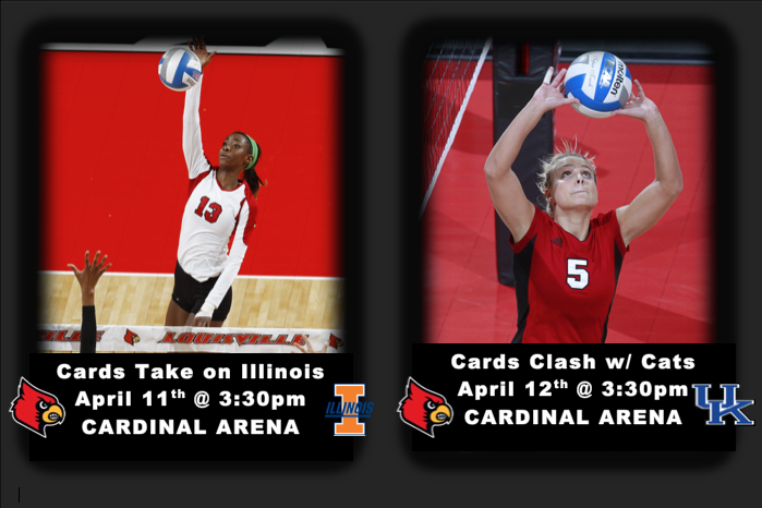 LouisvilleVB's tweet photo. Everyone come check out @UofLVolleyball on Saturday and Sunday in Card Arena @ 3:30pm!
#GoCards #SpringTraining http://t.co/uvtWCnHUoy