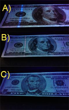 FraudFighterCo's tweet image. Which bill is a counterfeit? #CounterfeitDetection #FraudPrevention
