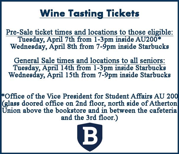 BUClassof15's tweet photo. Today's the first day to get your pre-sale Wine Tasting tickets! We'll be by the office of @LevesterJohnson! http://t.co/an3tI5JlPO