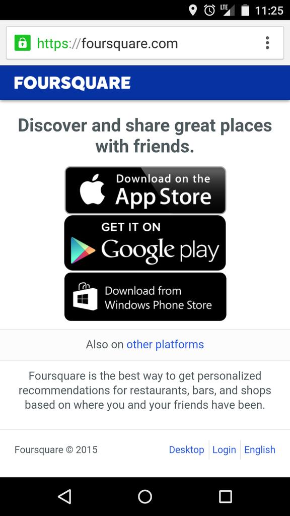 collegelabs's tweet image. Mobile in 2015. #savetheweb @foursquare
