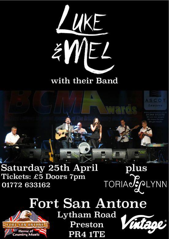 waynehadlow's tweet image. Sat 25th April, one of the best Country Bands in the UK are live @fortsanantone.com
Luke &amp;amp; Mel
Only £5 
01772633162