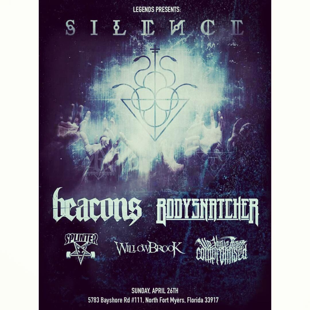 WillowbrookFl's tweet photo. Fuck ya can't wait to play with @silenceFL @BeaconsBandFL @bodysnatcherfl just a bunch of Florida's heaviest bands! http://t.co/GHti6OMuSD