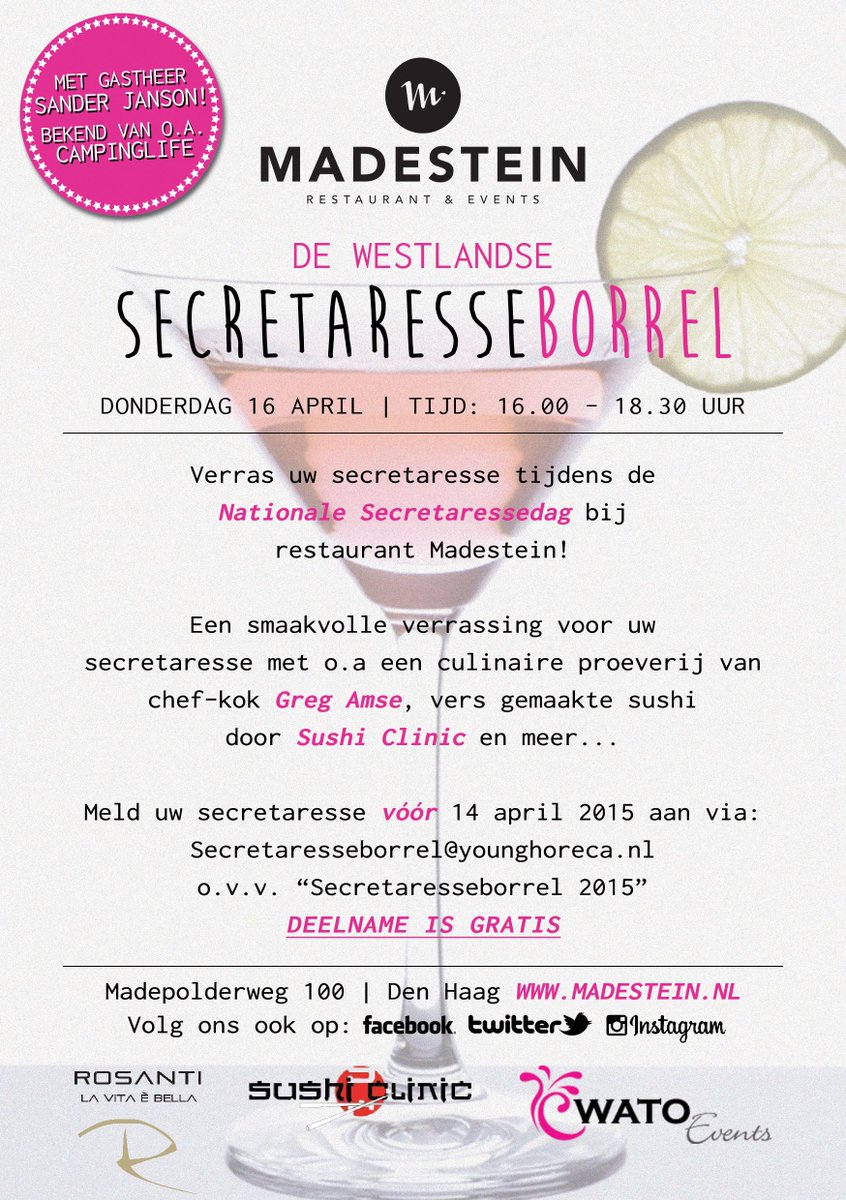 WESTLANDSE SECRETARESSEBORREL BIJ MADESTEIN! #Westlandse #secretaresse  #borrel #Madestein #