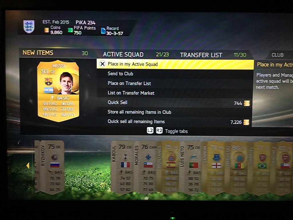 T_Todd1868's tweet photo. Messi!!!!!!!!!!!! #FIFA15 #fut #megapack http://t.co/9B9ecAmAqr