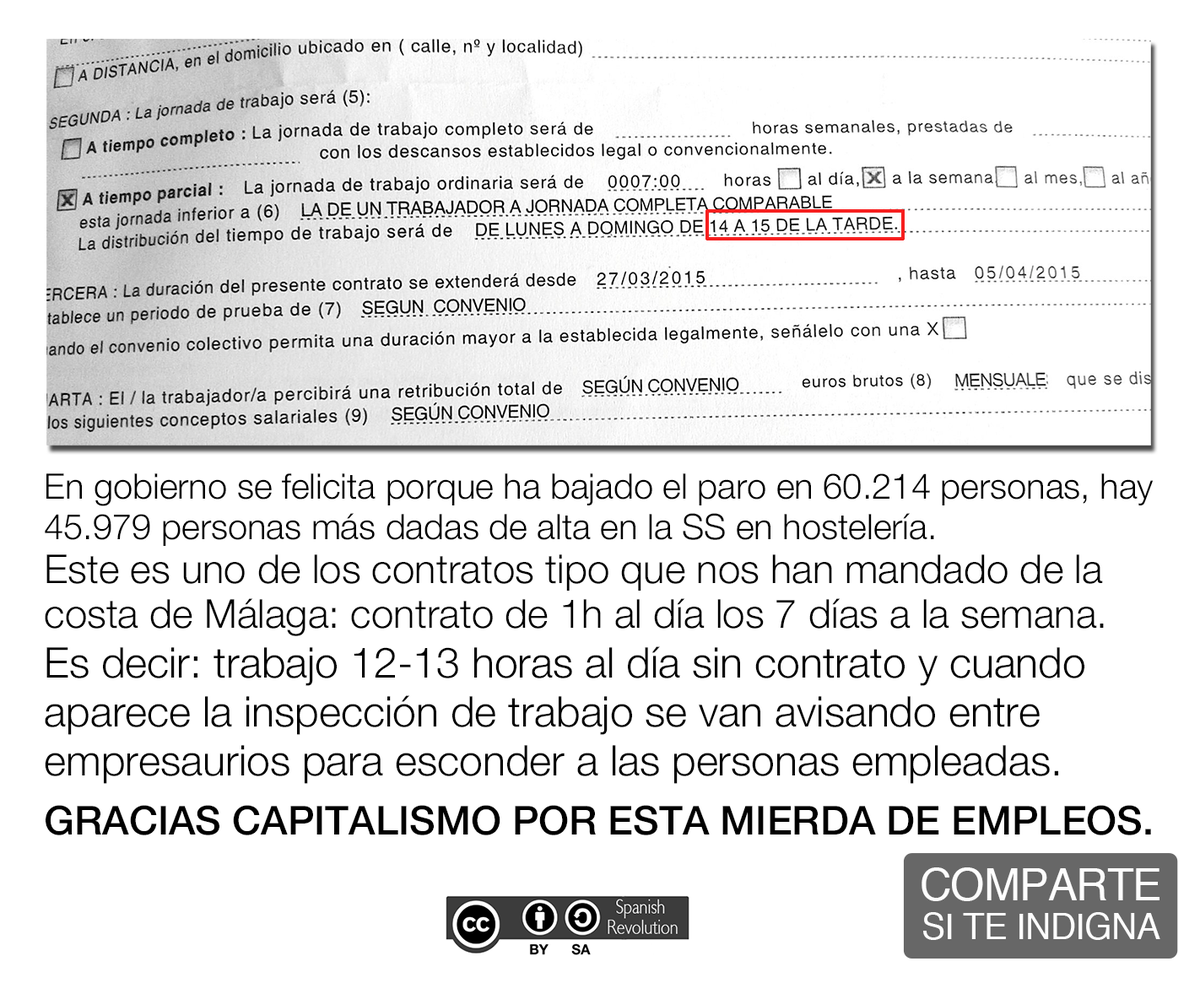PcpSol's tweet photo. La pobreza laboral afecta a una de cada cinco personas asalariadas http://t.co/vFaL20NOTi via @ElSalmonContra http://t.co/IATgtOXtI1