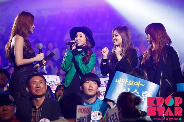 the2ne1hour's tweet photo. Dara at Kpop Star 2/2 http://t.co/liYaoKQAUg