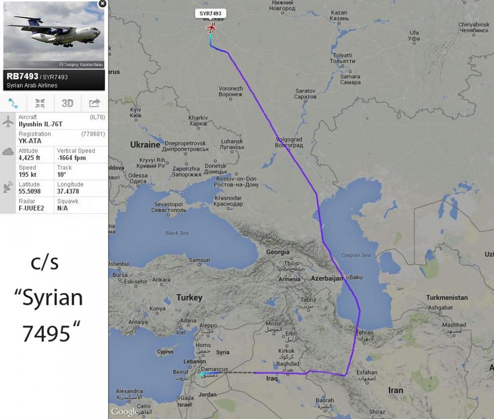 طائره IL-76TD  السوريه الغامضه  CB_UOI5XIAAKKY2