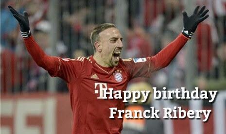 Hepy bersdey pak ustad:))\" Happy birthday Franck Ribery... 
