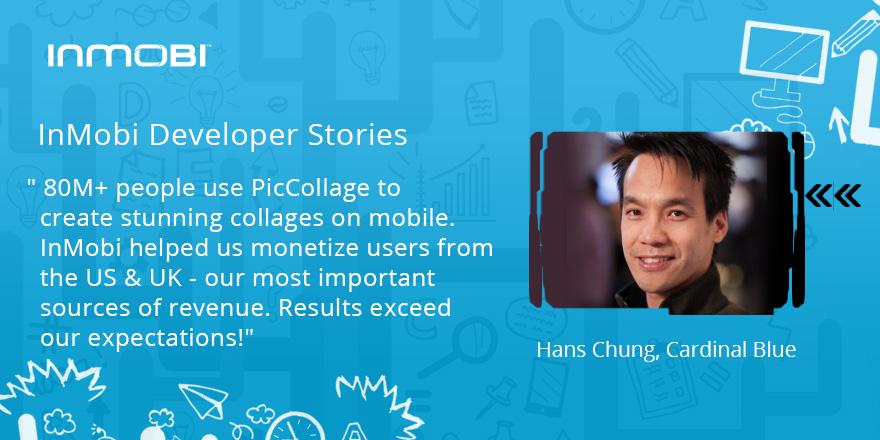 InMobi's tweet photo. "Our users love creating great images with @PicCollage, and we're loving the ad revenue!" #InMobiDevStories http://t.co/WXPxR1guq0