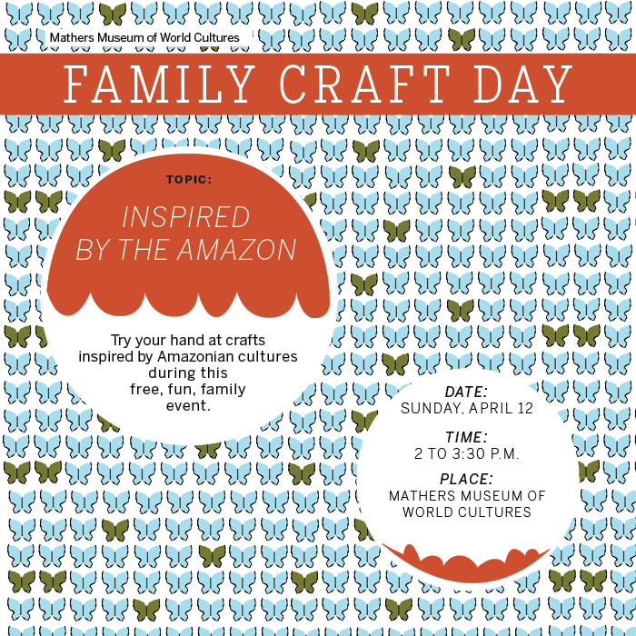This weekend we're hosting a Family Craft Day--theme is "Inspired by the Amazon"! Mark your calendar: Sun, 2-3:30pm!