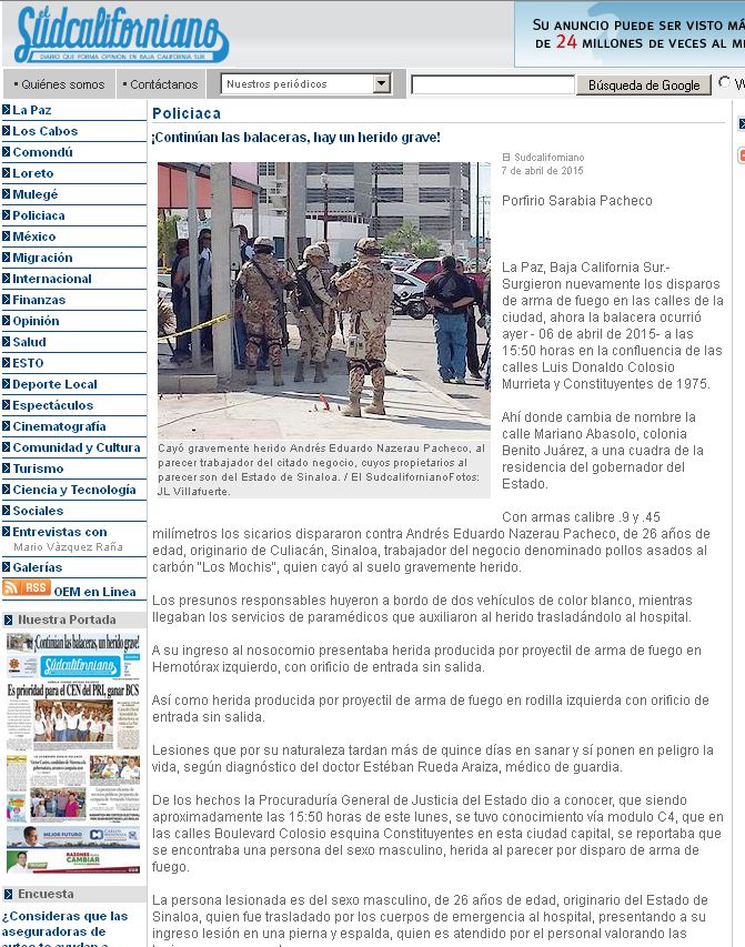 SurCalifornians's tweet photo. An the next shooting just a day later at calle Colosio... :(   http://t.co/AG9h9nUMUs  #BCSIN http://t.co/IKtaeCZ7bl