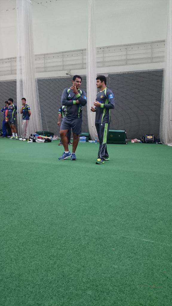 Training Camp for Bangladesh Series 2015 Day 1 @grantluden <a href="/SarfarazA_54/">Sarfaraz Ahmed</a> <a href="/WahabViki/">Wahab Riaz</a> <a href="/AzharAli_/">Azhar Ali</a>