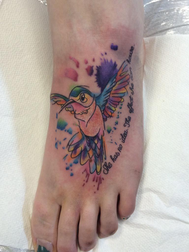 Tattoo Ideas - Watercolor hummingbird & flowers by... | Facebook