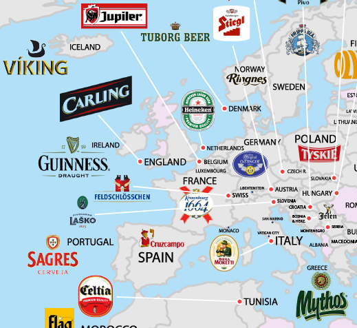 TheEconomist's tweet photo. The lager picture: Countries’ favourite beers http://t.co/UuvsDFh9Wo #NationalBeerDay http://t.co/Vesl6Z6jZF