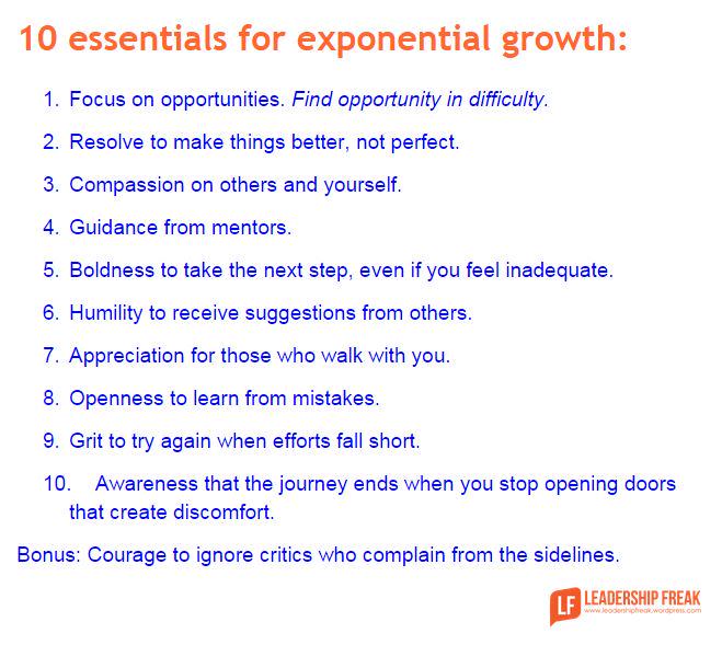 RT <a href="/Leadershipfreak/">Dan Rockwell</a>: 10 Essentials for Exponential Growth

bit.ly/1vSJZPj

!