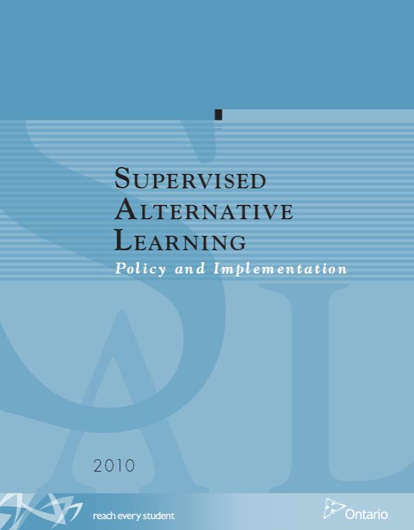 ONTSpecialNeeds's tweet photo. Another hidden goodie the @OntarioEDU published: Supervised Alternative Learning http://t.co/5d22yU7Wx9 … http://t.co/BJBUMet9BN