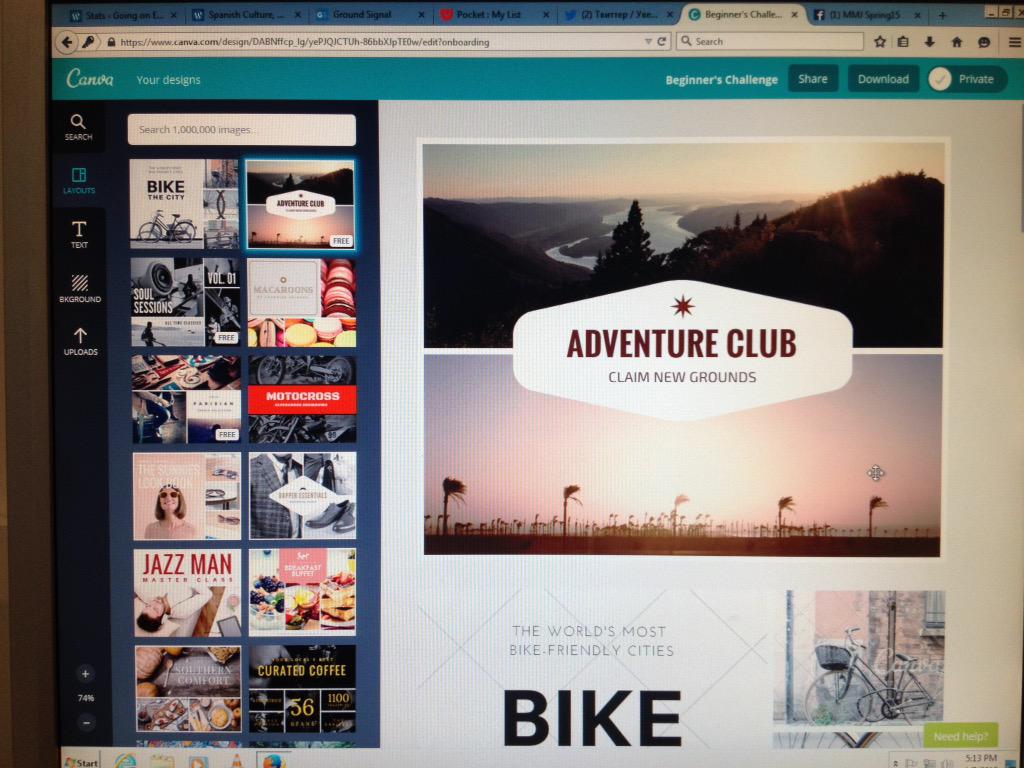 Exchange_AUBG's tweet photo. That's how we can do beautiful designs so fast-with @canva! Thank you @melodyMN for the discoveries we make in #MMJ15 http://t.co/sVYKsKeKbR