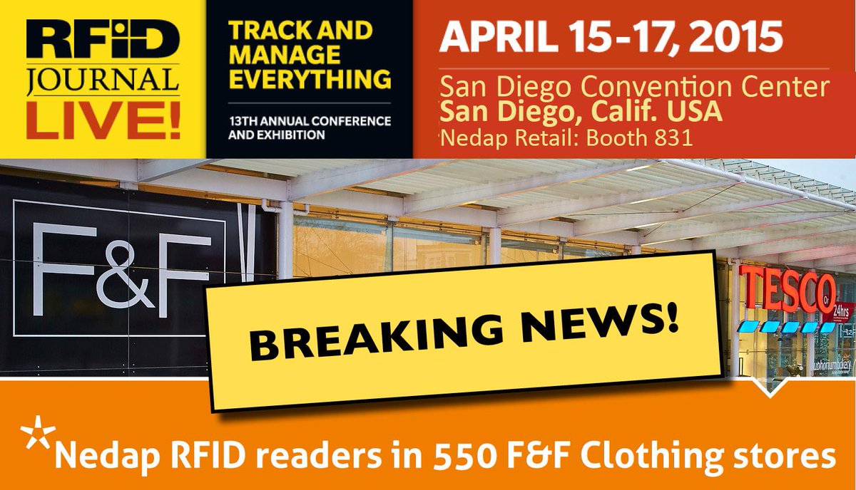 NedapRetail's tweet photo. #Nedap supplies 550 stores with #RFID readers for goods receiving and in-store item movements. @RFIDJournal #RFIDJL15 http://t.co/jlMJaH3NGU