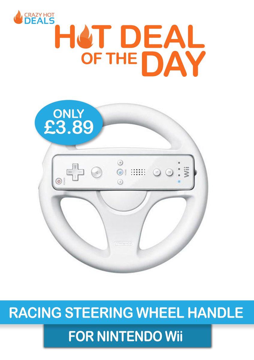 HOT DEAL OF TODAY is the Racing Steering Wheel Handle for Nintendo Wii  ONLY £3.89 😲
crazyhotdeals.com/products/racin…