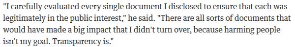<a href="/wikileaks/">WikiLeaks</a> It actually is news, Mr. #Assange, since #Snowden himself claimed (in 2013) to have read all the documents