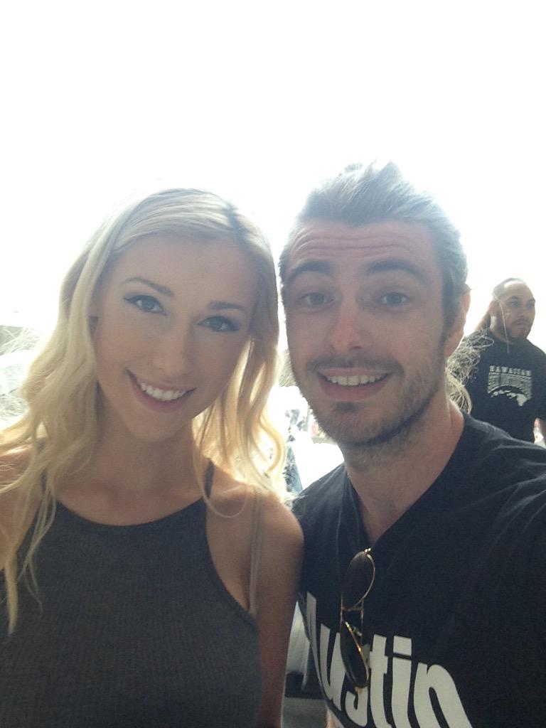 With <a href="/NoelleFoley/">Noelle Foley</a> tonight before #RAW what an epic Mexican wave!