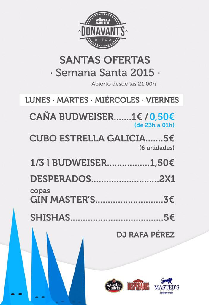 Donavants's tweet photo. VOLVEMOS ESTA NOCHE!
Llegaron nuestras SANTAS OFERTAS!!

MARTES-MIERCOLES-VIERNES
A partir de las 21:00h http://t.co/YVNsIWgxHY