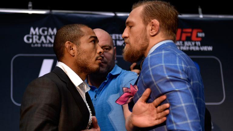 Recap Conor McGregor &amp; Jose Aldo's war of words as #UFCWorldTour passed through London sky.me/1NCgxSs