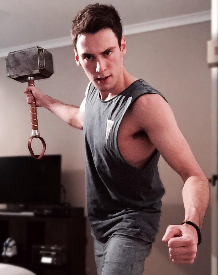 JordPiper's tweet photo. #IAmAnAvengerComp #Thor "you want me to put the hammer down!?" http://t.co/iFMZutve74