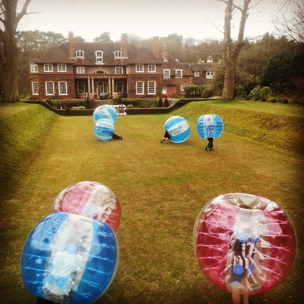 Zorb football at home...is your garden big enough!? #zorbfootball #bubblefootball