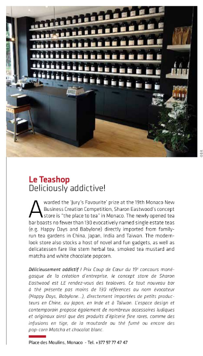 LeTeashop's tweet photo. {ON PARLE DE NOUS} #LeTeashop dans le magazine Printemps 2015 #MonteCarloSociety @MonteCarloSBM http://t.co/wpYUb1f7qn