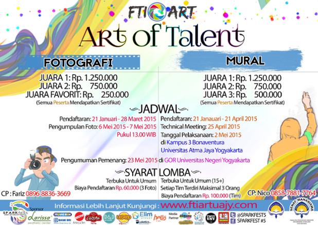 yuk yg hobi bikin mural, ada lomba FTIart mural nih..info dpt mnghubungi contact person. cek ftiartuajy.com