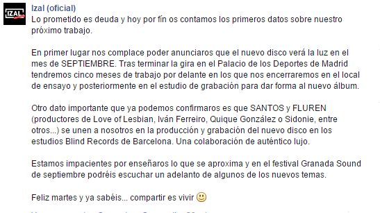 QTibaDecir's tweet photo. Como ya adelantamos en Qué t'iba Decir...
@IZALmusic  @alberttinny 
:)
https://t.co/APTrPbuMAl http://t.co/nEf8HRK8S2
