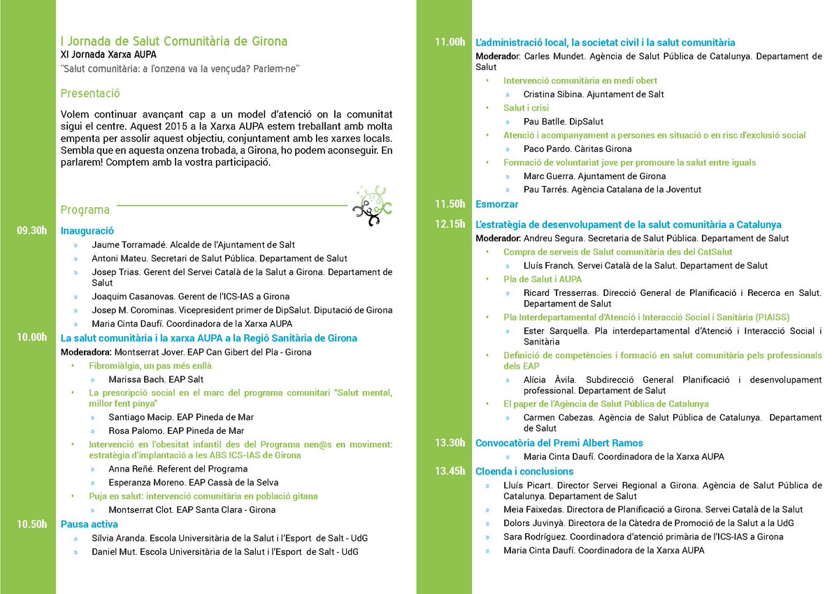 areasalut's tweet photo. #JornadaAUPASalt el proper 24 d'abril. Aquí teniu el programa! @AlberaSalut @XarxaAUPABCN @carabellido @jtorramade http://t.co/4AXD1H0XDw
