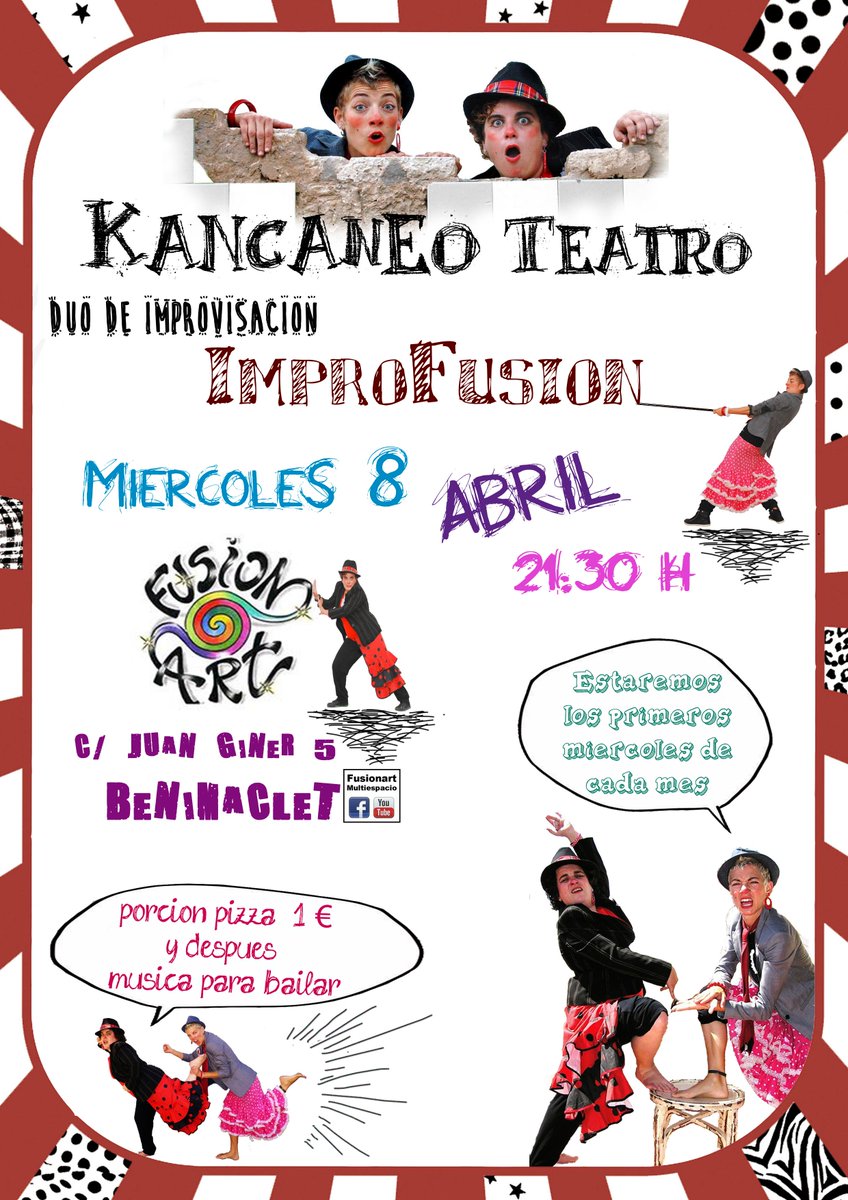 Próxima actuación en Benimaclet FusionArt, y la Neo nos cumple años improvisando. Venirsuuuuusss