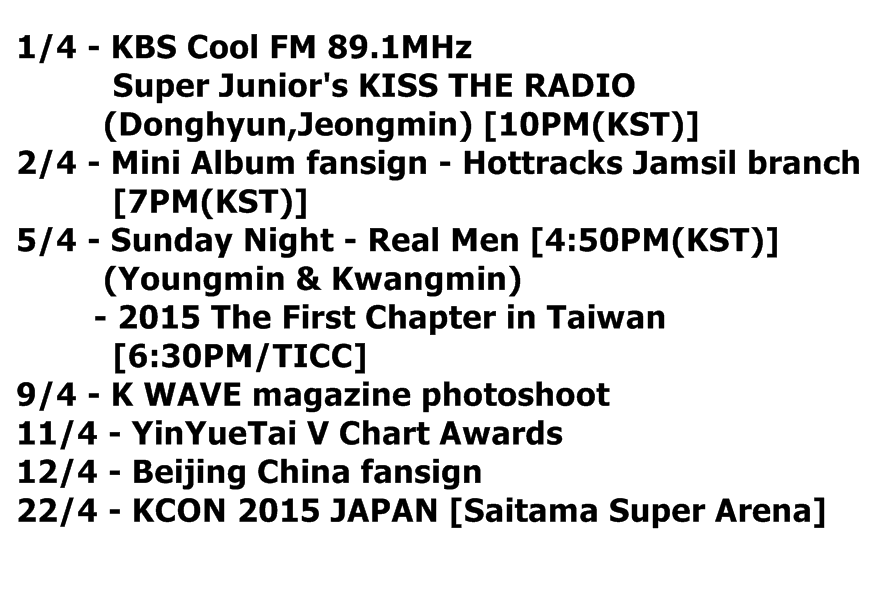 G_GirlFriend's tweet photo. BOYFRIEND's Schedule for April 
http://t.co/X7KTiBUQtT http://t.co/Ee7Jpxp5g7