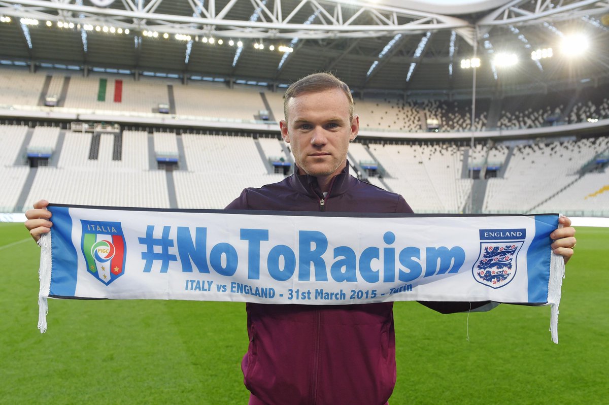 England's tweet image. #ITALY &amp;amp; #ENGLAND say #NoToRacism!

@WayneRooney @Vivo_Azzurro #ITAvENG