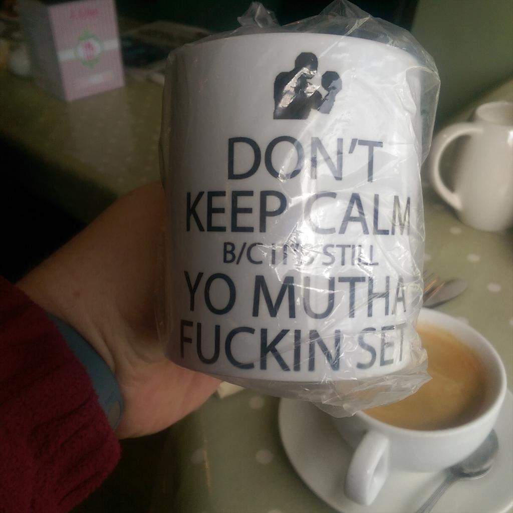 mickwalsh420's tweet photo. @CTFletcherISYMF a reminder when I have my morning coffee, got a couple made because it's still my muthafuckin set http://t.co/sXNe2Q4i7o