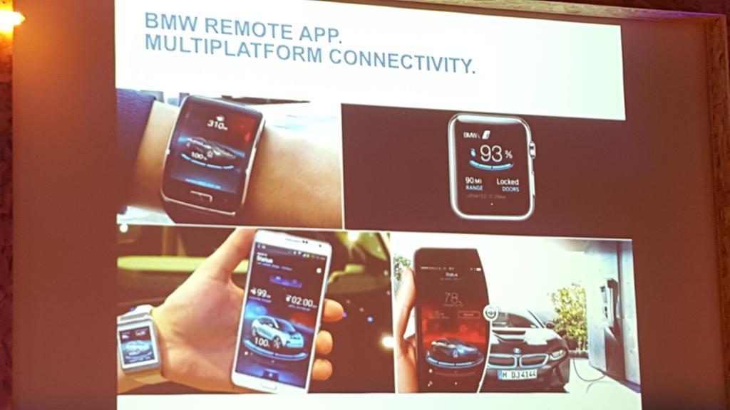 ajaffarali's tweet image. BMW remote app will work on Apple Watch #Step2015