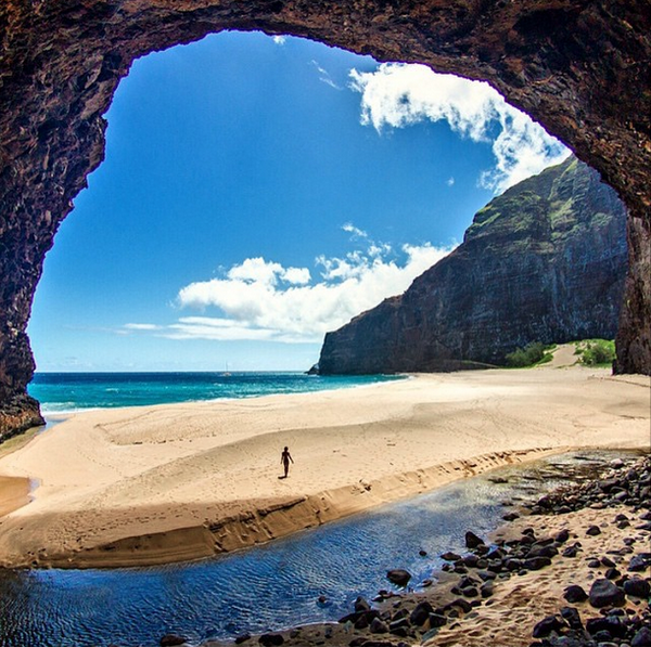Amazing Cave in Kauai, Hawaii
