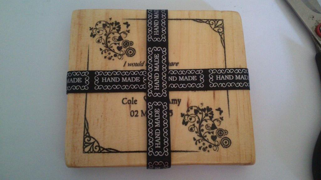 Hand_MadeCraft's tweet image. Wedding coaster #wedding idea